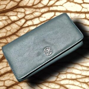 Nine West Metallic Blue-Gray Wallet